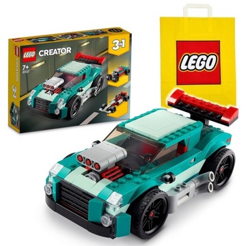 LEGO 31127 CREATOR - Uliczna wyścigówka 3w1 + TORBA PREZENTOWA LEGO