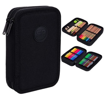 PIÓRNIK DWUKOMOROWY COOLPACK WYPOSAŻENIEM CZARNY KLASYCZNY