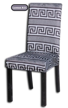 Гибкие чехлы на стулья с рисунком.