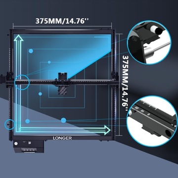 LONGER RAY5 20W+платформа XL+пневматическая система+обновление роликов