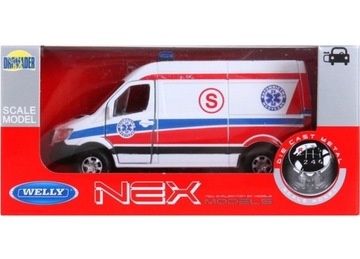 MERCEDES BENZ SPRINTER МОДЕЛЬ WELLY 1:34 АВАРИЯ