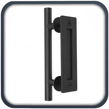 РУЧКА ДЛЯ РАЗДВИЖНОЙ ДВЕРИ, МАТОВЫЙ ЧЕРНЫЙ, LOFT, РУЧКА РЕТРО ПРЕМИУМ