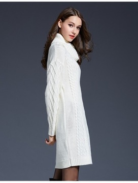 Damska sukienka sweterkowa plus size