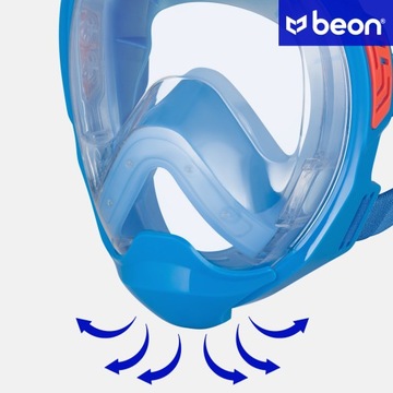 ДЕТСКАЯ ПОЛНОЛИЦЕВАЯ МАСКА ДЛЯ ПОДВОДНОГО ПЛАВАНИЯ BEON