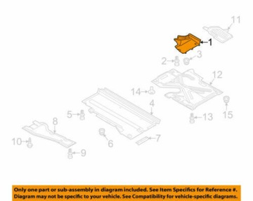 КРЫШКА ПОЛА ШАССИ СПРАВА, AUDI A4 S4 B8 A5