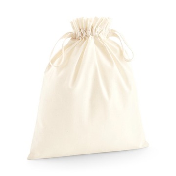 sakiewka worek woreczek bawełna ORGANICZNA 30x47 cm naturalny 115g L