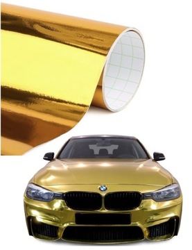 ЗОЛОТАЯ ХРОМНАЯ ФОЛЬГА, ЗЕРКАЛО ХРОМ 50x152см