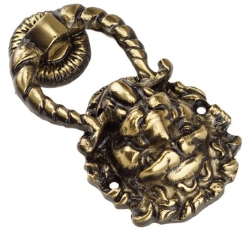 ДВЕРНОЙ МОЛОТОК, ЛАТУНЬ, ЛЕВ, ПАТИНА PL