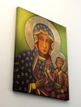 КАРТИНА НА ХОЛСТЕ БОГОМАТЕРЬ ЧЕНСТОХОВСКАЯ 30х40см