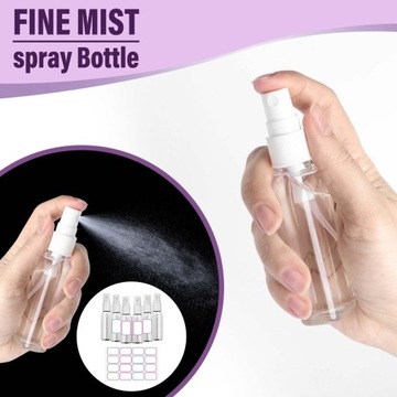 6 50 ml butelki z rozpylaczem z drobną mgiełką