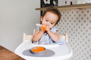 Набор первой силиконовой посуды First Foods Set, пастельно-зеленый EZP