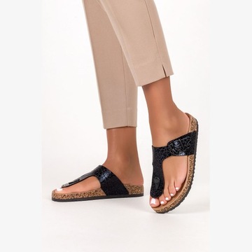 Шлепанцы на профилированной пробковой подошве, размер 37.