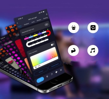 НАБОР СВЕТОДИОДНЫХ ЛАМП 6 ТРЕУГОЛЬНЫХ WIFI SMART TUYA PLUG RGB БЕЛЫЙ SMART