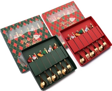 РОЖДЕСТВЕНСКИЙ ПОДАРОК ​​НАБОР СТОЛОВЫХ ПРИБОРОВ 6шт 12 шт