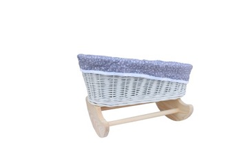 KOŁYSKA WIKLINOWA D/LALEK BIAŁY +DODATKI 3 WARIANT