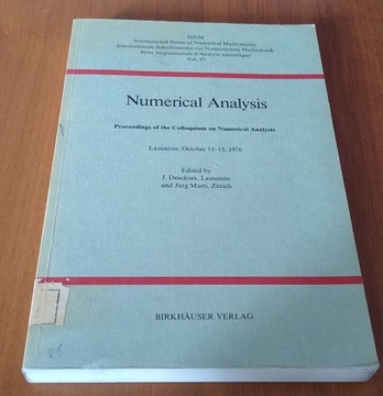 Numerical analysis proceedings of the Colloquium ... J. Descloux, J. Marti