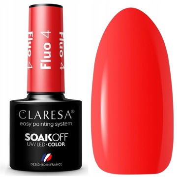 Claresa NA LATO NEONOWY MANICURE Lakier Hybrydowy do paznokci FLUO 4