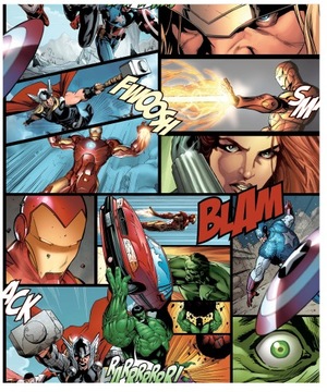 Tapeta na ścianę młodzieżowa Marvel komiks heros