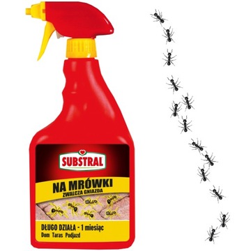 PREPARAT NA MRÓWKI W SPRAYU 750ML SUBSTRAL PRZECIW MRÓWKOM ZWALCZA GNIAZDA