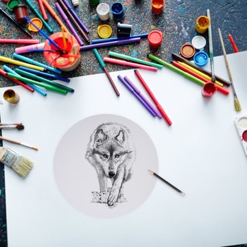 КРУГЛАЯ ЧЕРТЕЖНАЯ БУМАГА 50 ШТ.