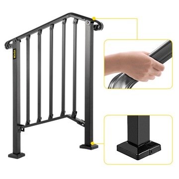 VEVOR Balustrada Schodowa 2-3 kroków Kute żelazo