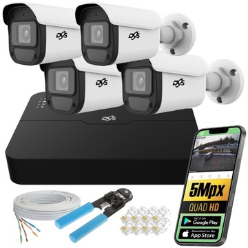 ZESTAW DO MONITORINGU DOMU 5Mpx IP POE 4 KAMERY ZEWNĘTRZNE DVS DETEKCJA