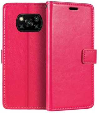 Etui Skóra Portfel do POCO X3 NFC / X3 PRO +Szkło
