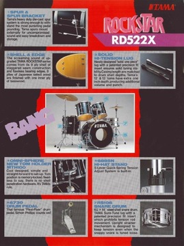 TAMA ROCKSTAR СТАЛЬНОЙ КОРПУС RS106 БАРАБАН 14 x 6,5 дюймов