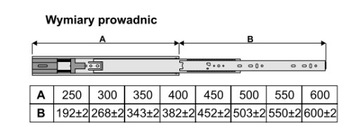 Шаровая мебельная направляющая H-45мм длина 300 мм Sevroll 04897 плавное закрывание