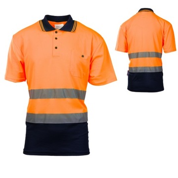 РАБОЧАЯ ФУТБОЛКА ПОЛО МУЖСКАЯ, СО Светоотражающими элементами, ПРЕДУПРЕЖДЕНИЕ, HV, ЛЕГКАЯ, СТАНДАРТЫ ЗДОРОВЬЯ И БЕЗОПАСНОСТИ M