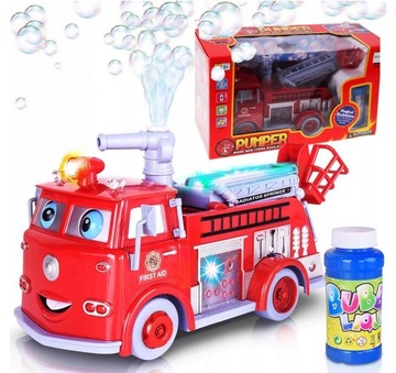 БОЛЬШАЯ ПОЖАРНАЯ МАШИНА АВТОМОБИЛЬ ПОЖАРНАЯ МАРКА ПУТЬ МЫЛЬНЫЕ ПУЗЫРЬИ + ЖИДКОСТЬ