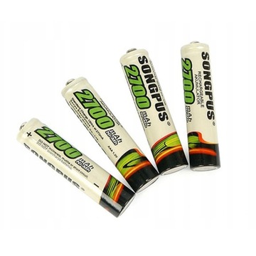 4x БАТАРЕЯ AAA R3 ДО 2700 мАч, НАБОР 4 шт.