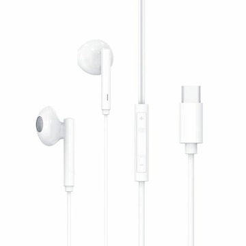 ПРОВОДНЫЕ НАУШНИКИ VIDVIE TYPE-C С МОЩНЫМИ БАСАМИ, БЕЛЫЕ