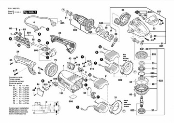 BOSCH zębatki przekładnia szlifierk GWS22-230LVI GWS24-230LVI GWS26-230 LVi