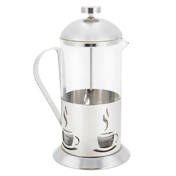 ZAPARZACZ SZKLANY DZBANEK do kawy herbaty ziół stalowy 600ml OFENBACH