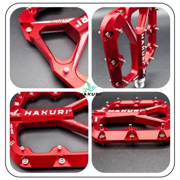 ВЕЛОСИПЕДНЫЕ ПЕДАЛИ ПЛАТФОРМА Прочные АЛЮМИНИЕВЫЕ 3 подшипника Красный DH END MTB