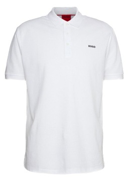 Koszulka polo HUGO męska biała polówka regular-fit XL