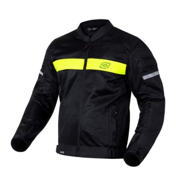 Текстильная куртка OZONE DART, черная/флуоресцентная желтая, 4XL