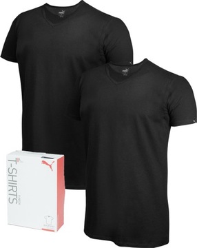 PUMA KOSZULKA MĘSKA T-SHIRT BASIC 2PARY CZARNA r.L
