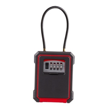 c/Key Lock Box Alloy Multifunctional Lockbox for Schools Indoor Outdoor Red