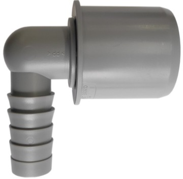 KOŃCÓWKA FI50 KĄTOWA Z WYJŚCIEM NA WĄŻ 19-21 MM