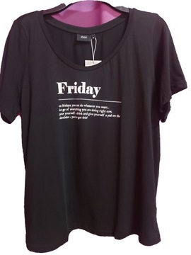 ZZ1 ZIZZI BLUZKA T-SHIRT Z NADRUKIEM 46 48