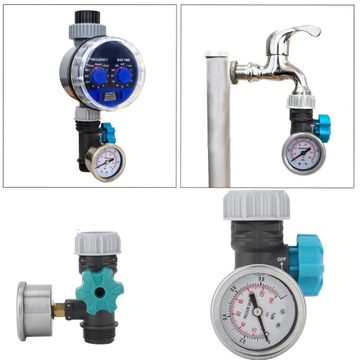 ZAWÓR CIŚNIENIA WODY G3/4 Z MANOMETREM REGULATOR