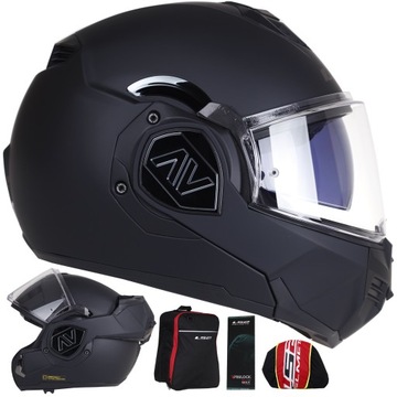 KASK MOTOCYKLOWY LS2 FF906 ADVANT czarny matowy PINLOCK 120 ECE 22.06