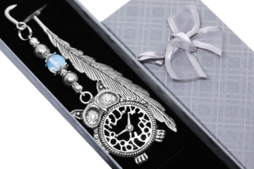 ZAKŁADKA DO KSIĄŻKI sowa HEMATYT OPALIT kamień