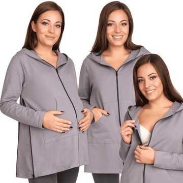 Bluza ciążowa do karmienia DUO rozszerzana