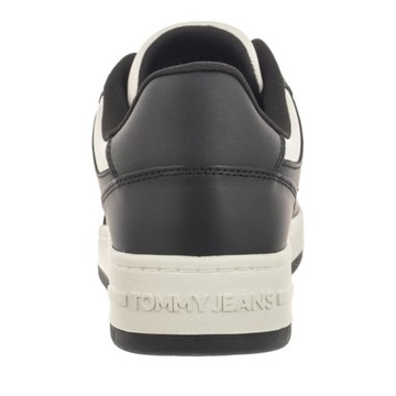 Buty Sneakersy Męskie Tommy Hilfiger Basket Leather Black Czarne