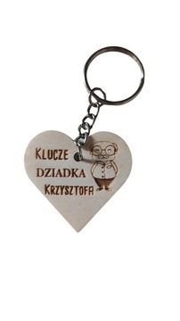 Brelok drewniany do kluczy dla Dziadka