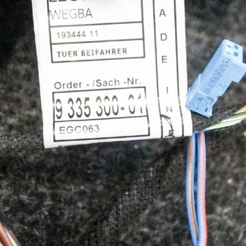 BMW 1 F20 PŘEDNÍ PRAVÉ DVEŘE SVAZEK PŘÍVODŮ LHD 9335300