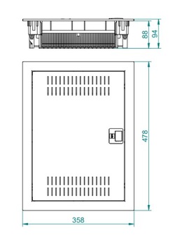MSF RP 2/12 МУЛЬТИМЕДИЙНЫЙ РАСПРЕДЕЛИТЕЛЬНЫЙ ЩИТ СКРЫТОГО МОНТАЖА